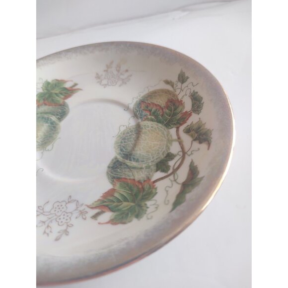 Vintage Tea Cup and Saucer Set Ucagco Ceramics Japana 1950's September Melons - Picture 9 of 13
